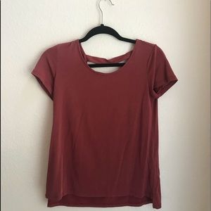 Maroon top